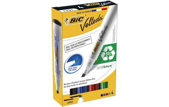 888646 BIC 1199001754 Whiteboardpenn BIC Velleda 1751 ass (4) 